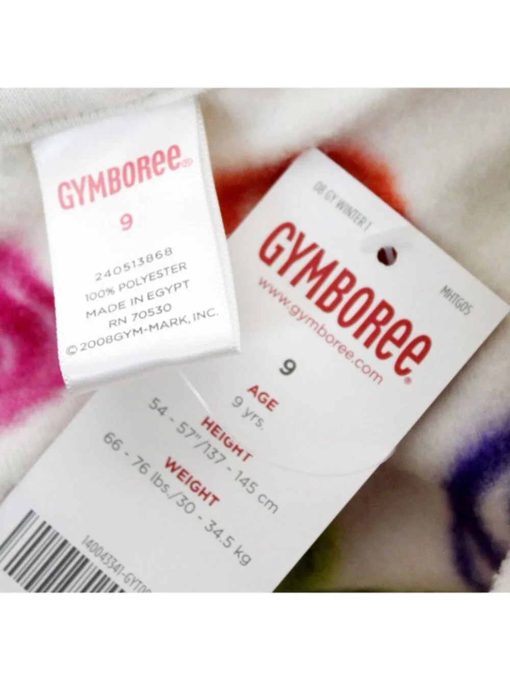 2008 Gybmoree Candy Shoppe Shop Fleece Hoodie Zip up sz 9 Bonbon Sweet NEW Pocke